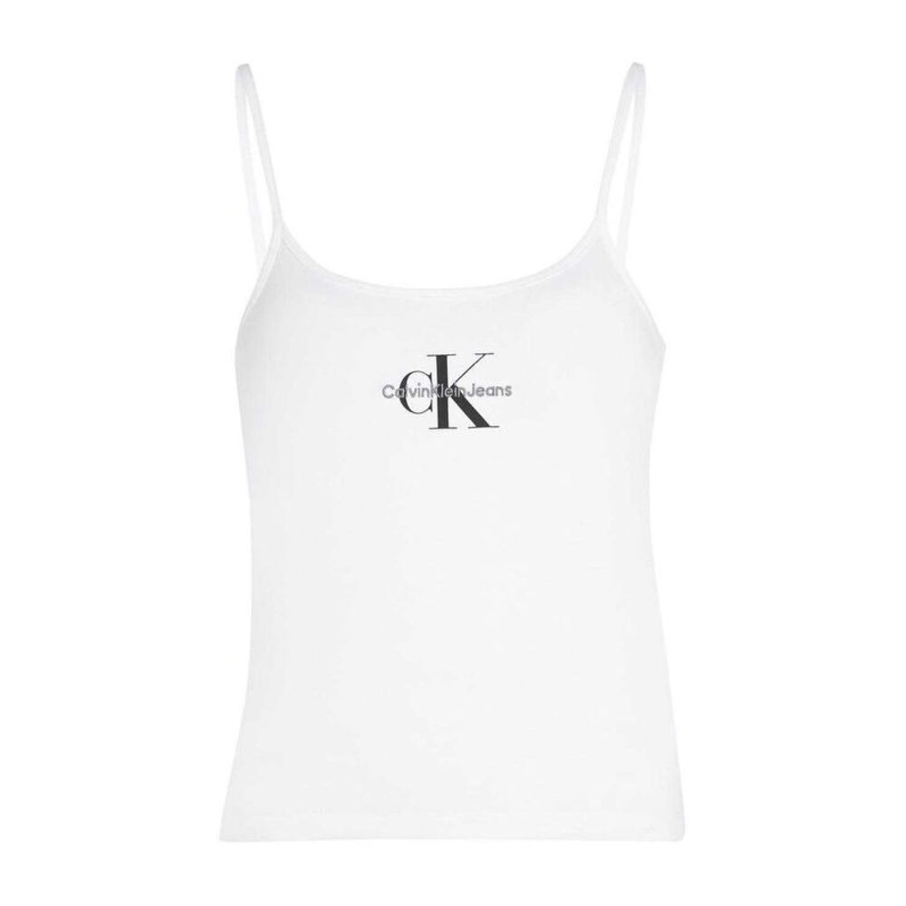 Calvin Klein Womens/Ladies Cotton Blend Spaghetti Strap Tank Top / Bright White